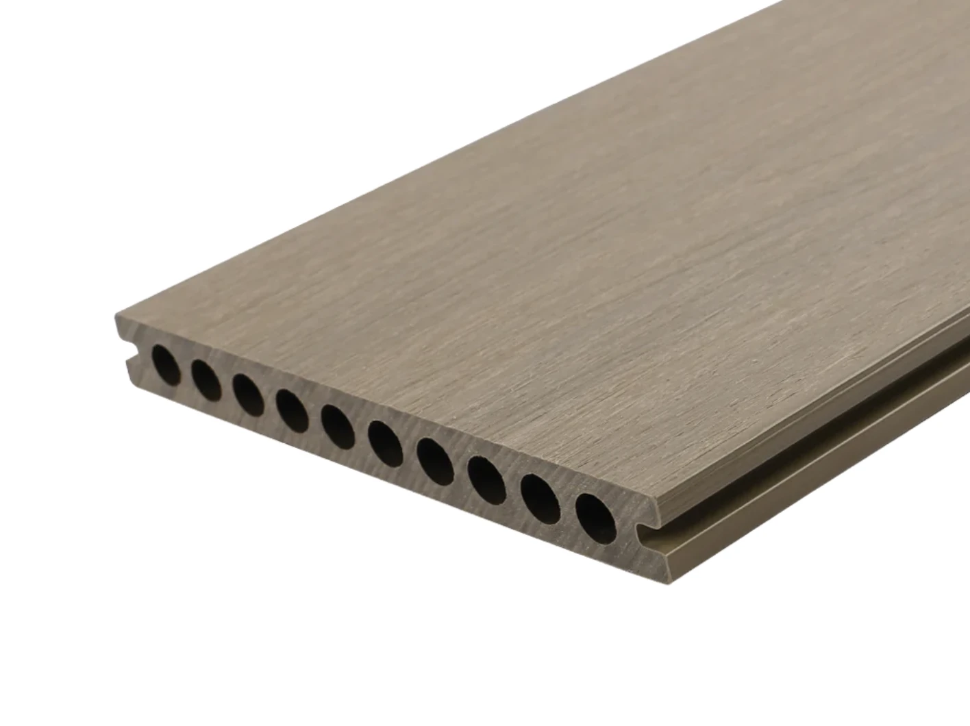 Composiet Vlonderplank 2.3 x 21 cm (23 x 210 mm) Lichtgrijs - Lengte 300 cm - Afbeelding 1